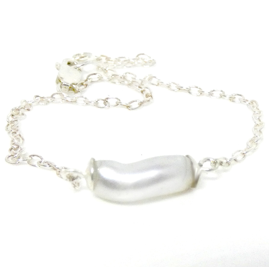 White Single South Sea Pearl Anklet